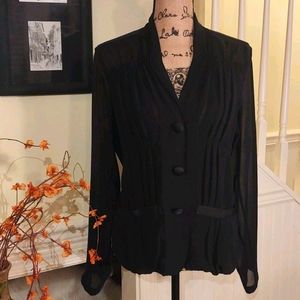 DKNY | NWOT Sheer Blazer Style Blouse